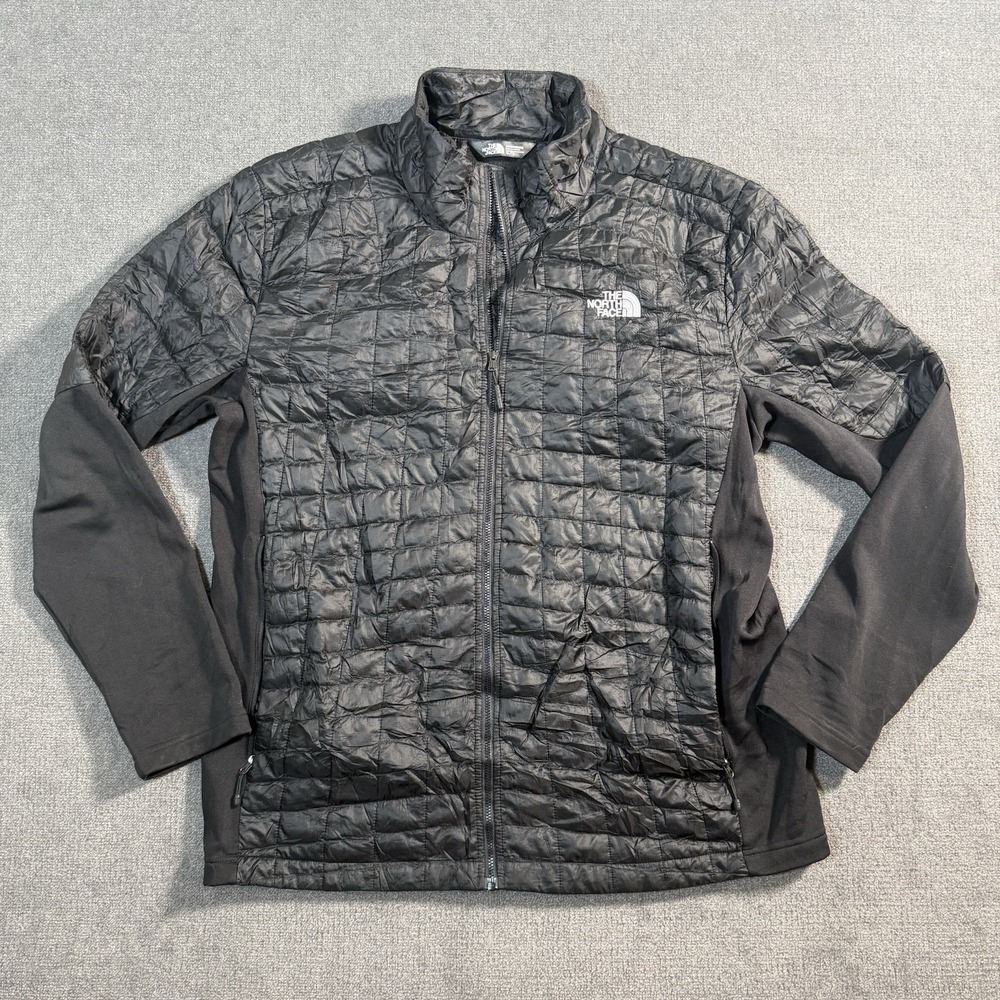 The North Face Thermoball Jacket Men's Size XLarge Black Quilted Puffer Full Zip